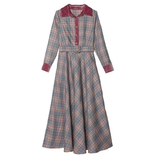 casual dresses pastel lattice splicing ukraine sashes trendy plus size dress long sleeve autumn style women a-line robes, Black;gray
casual dresses pastel lattice splicing ukraine sashes trendy plus size dress long sleeve autumn style women a-line robes, Black;gray