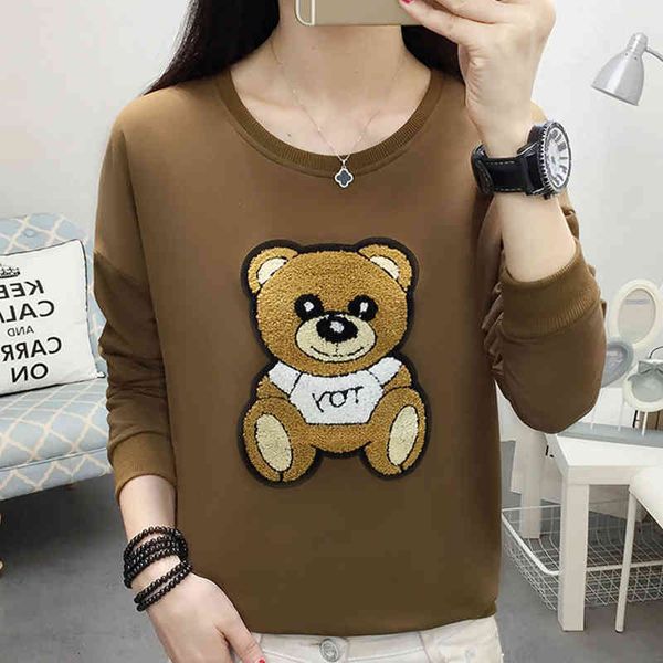 women's knits & tees shintimes blouse korean raglan sleeves plus size lovely cartoon bear sweatshirt pullover loose s hoodies m4ie, White
women's knits & tees shintimes blouse korean raglan sleeves plus size lovely cartoon bear sweatshirt pullover loose s hoodies m4ie, White