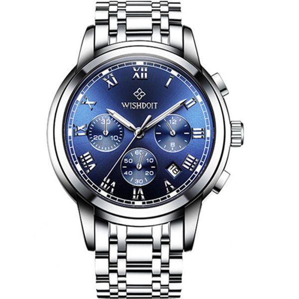 wristwatches wishdoit fashion men's wrist watch stainless steel sport chronograph quartz clock man relogio masculino, Slivery;brown
wristwatches wishdoit fashion men's wrist watch stainless steel sport chronograph quartz clock man relogio masculino, Slivery;brown