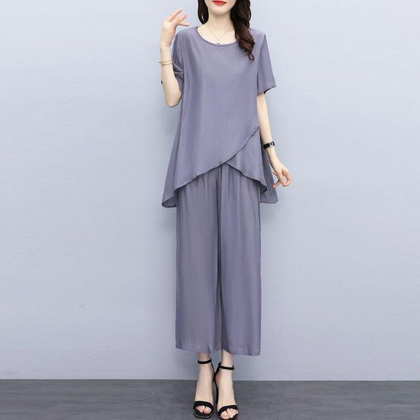 women's two piece pants women 2021 summer fashion sets female solid color pullover ladies high waist loose wide-leg suits q142, White
women's two piece pants women 2021 summer fashion sets female solid color pullover ladies high waist loose wide-leg suits q142, White