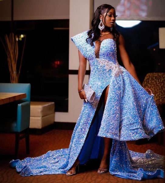 party dresses white long prom 2021 african style black girl slit front beaded tiered sparkly sequin dress, White;black
party dresses white long prom 2021 african style black girl slit front beaded tiered sparkly sequin dress, White;black