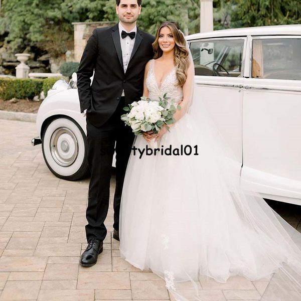 modest lace wedding dresses v neck summer beach bridal gowns soft tulle backless informal robe mariage, White
modest lace wedding dresses v neck summer beach bridal gowns soft tulle backless informal robe mariage, White