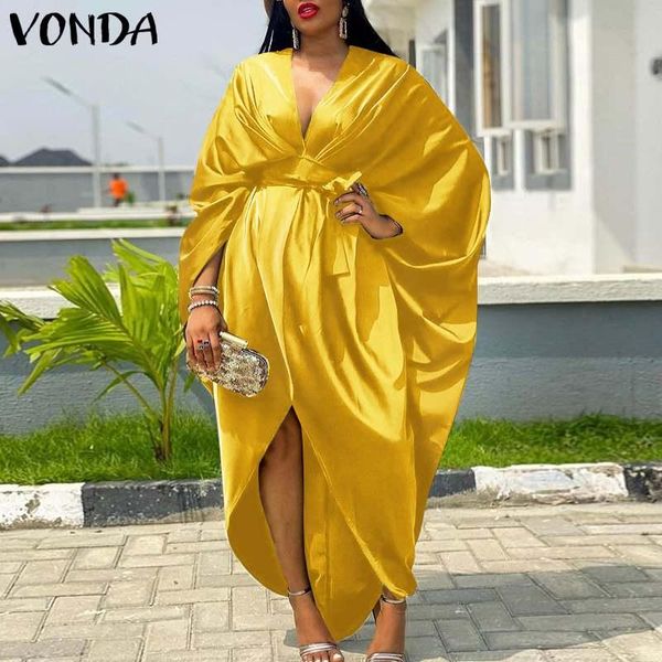 casual dresses elegant party dress women deep v neck irregular long 2021 vonda spring sleeve vestidos plus size satin robe, Black;gray
casual dresses elegant party dress women deep v neck irregular long 2021 vonda spring sleeve vestidos plus size satin robe, Black;gray