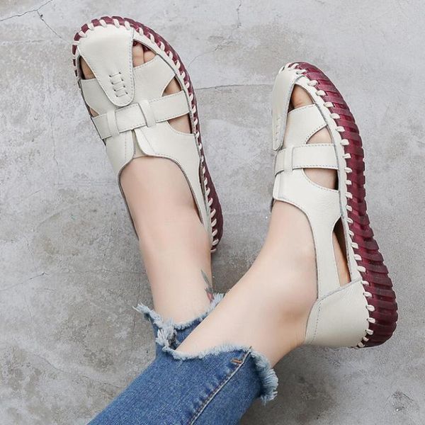 sandals 2021 genuine leather women flats hollow woman shoes summer women's loafers breathable beach female big size 35-42, Black
sandals 2021 genuine leather women flats hollow woman shoes summer women's loafers breathable beach female big size 35-42, Black