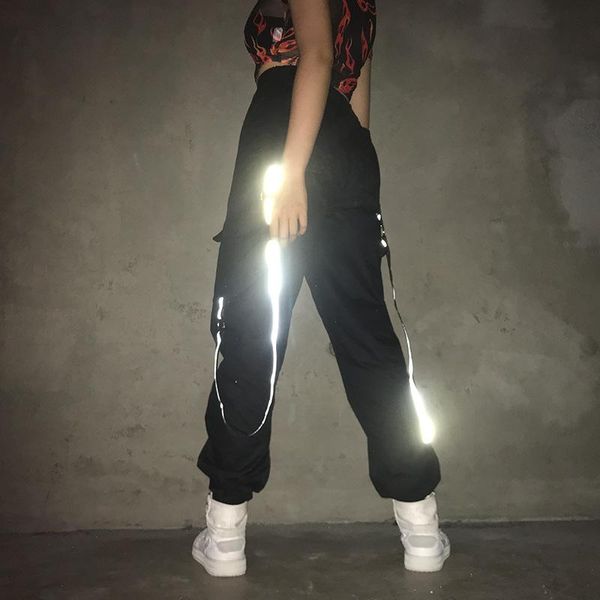 women's pants & capris hip hop reflective stripe cargo women high waist trousers ladies streetwear casual black 2021 fashion, Black;white
women's pants & capris hip hop reflective stripe cargo women high waist trousers ladies streetwear casual black 2021 fashion, Black;white