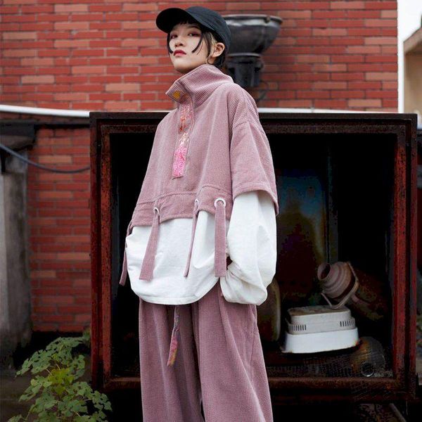 women's two piece pants women set sweatshirts pullover fake 2 corduroy baggy autumn stitch hoodies loose oversized female suit clothing, White
women's two piece pants women set sweatshirts pullover fake 2 corduroy baggy autumn stitch hoodies loose oversized female suit clothing, White