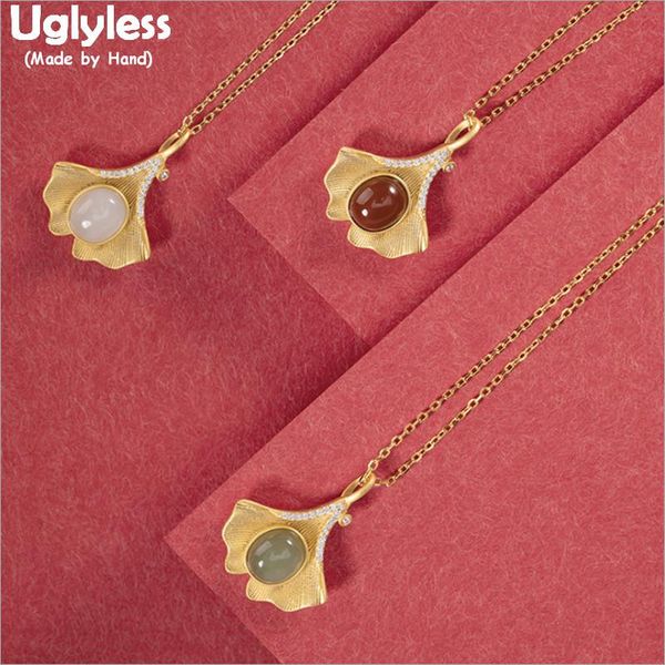 uglyless spring ginkgo leaves 925 silver jewelry sets for women nature jade agate earrings necklaces +chain gold pendant bracelet, & necklac, Black
uglyless spring ginkgo leaves 925 silver jewelry sets for women nature jade agate earrings necklaces +chain gold pendant bracelet, & necklac, Black