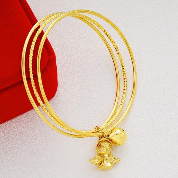 angel peanut pendant cute bracelet bangle for women gold copper plated fine quality three circle round shape fashion multi-layer, Black
angel peanut pendant cute bracelet bangle for women gold copper plated fine quality three circle round shape fashion multi-layer, Black