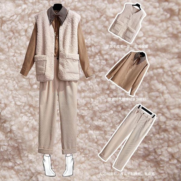 women's suits & blazers pants vest three-piece suit female autumn and winter wear high-reduction trousers late, White;black
women's suits & blazers pants vest three-piece suit female autumn and winter wear high-reduction trousers late, White;black