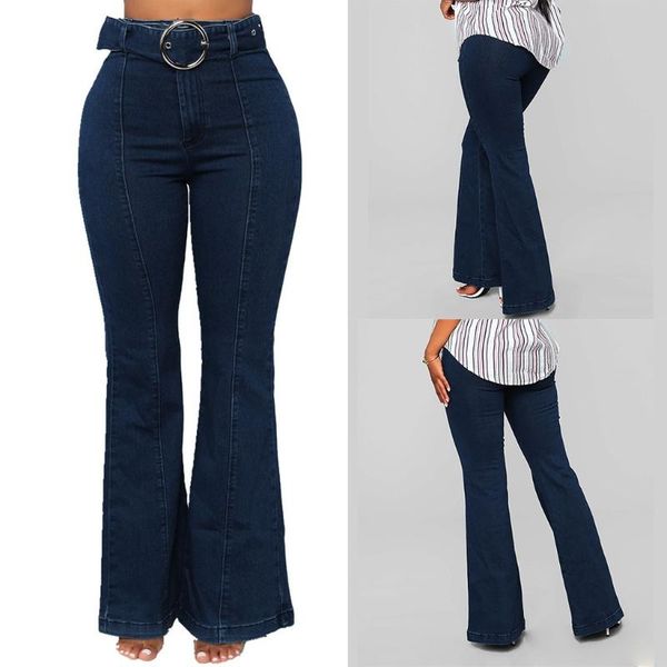 women's jeans cotton stretch loose zip pocket button casual high waist flare pants trousers 4.24, Blue
women's jeans cotton stretch loose zip pocket button casual high waist flare pants trousers 4.24, Blue