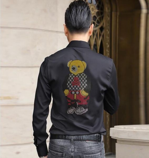 men's casual shirts lovely drill bear long sleeve cartoon summer design size -4xl male shirt, White;black
men's casual shirts lovely drill bear long sleeve cartoon summer design size -4xl male shirt, White;black