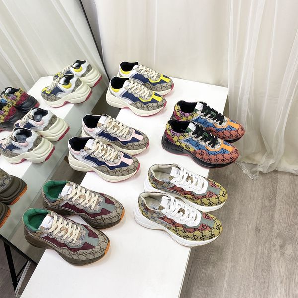 2021 designer shoes rhyton sneakers beige men trainers vintage luxury chaussures women with box size 35-45, Black
2021 designer shoes rhyton sneakers beige men trainers vintage luxury chaussures women with box size 35-45, Black