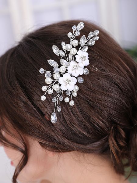 girl women hair accessories flower hair comb pearl crystal rhinestone head jewelry elegant wedding headdress bridal headwear, Silver
girl women hair accessories flower hair comb pearl crystal rhinestone head jewelry elegant wedding headdress bridal headwear, Silver