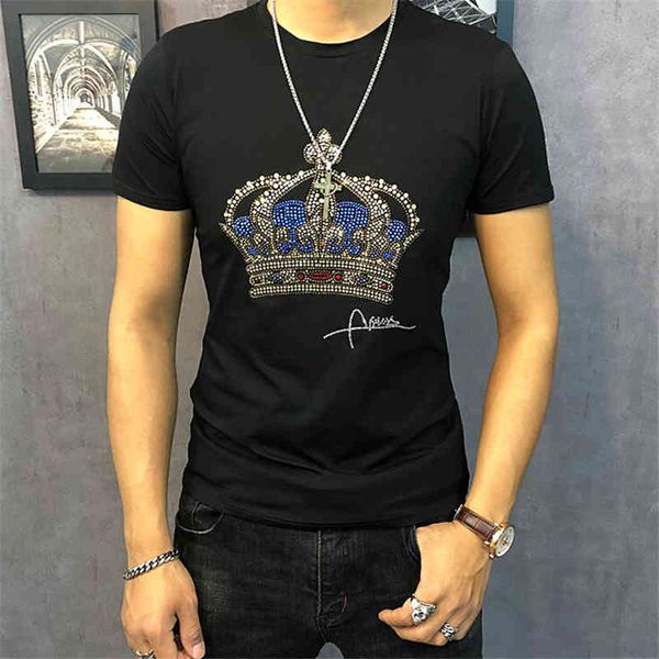 t shirts fashion short sleeve t-shirt men's 100% cotton iron drill crewneck design, White;black
t shirts fashion short sleeve t-shirt men's 100% cotton iron drill crewneck design, White;black