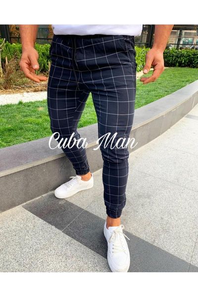men's pants men casual spliced skinny flat style elastic waist mid type full length fashion, Black
men's pants men casual spliced skinny flat style elastic waist mid type full length fashion, Black