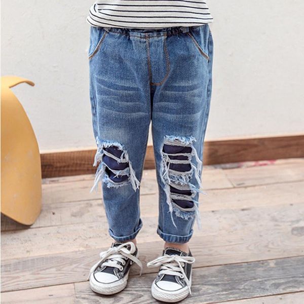 jeans children clothes baby boys girls ripped pants casual cotton elastic waist denim blue trousers toddler hole 2-7t
jeans children clothes baby boys girls ripped pants casual cotton elastic waist denim blue trousers toddler hole 2-7t