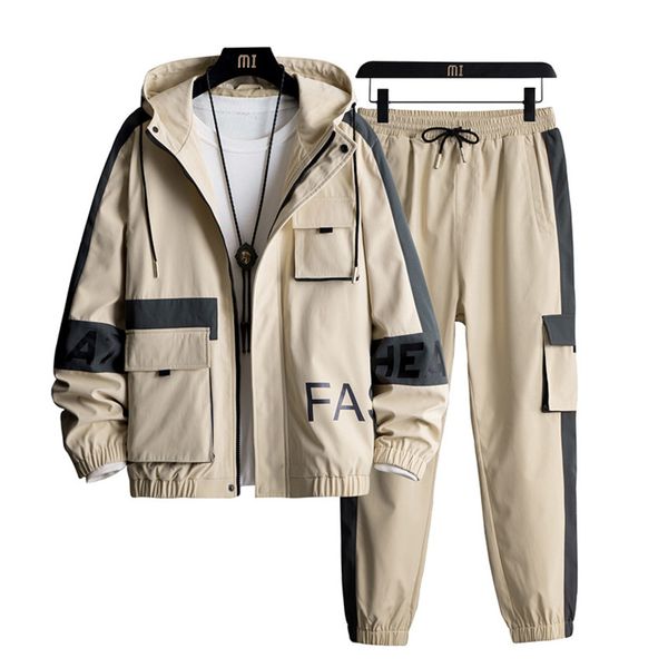 autumn men's new work et suit long sve hooded fashion leisure comfortable splicing sports suit, Gray
autumn men's new work et suit long sve hooded fashion leisure comfortable splicing sports suit, Gray