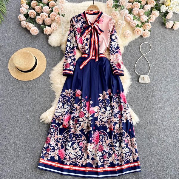 casual dresses spring autumn women's fashion bow tie slim long sleeve color matching printed elegant a-line dress clothes vestidos t308, Black;gray
casual dresses spring autumn women's fashion bow tie slim long sleeve color matching printed elegant a-line dress clothes vestidos t308, Black;gray
