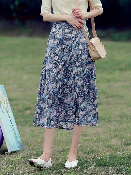 women a-line skirts high waist broken flowers print slim half-length skirt 2021 summer female elegant vintage mid-calf, Black
women a-line skirts high waist broken flowers print slim half-length skirt 2021 summer female elegant vintage mid-calf, Black