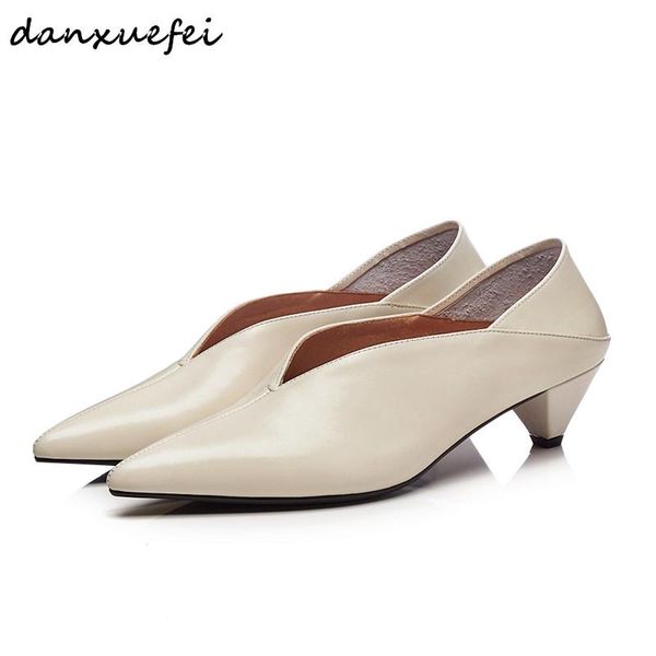 dress shoes women's genuine leather v slip-on low heel comfortable pumps brand designer pointed toe mules heeled, Black
dress shoes women's genuine leather v slip-on low heel comfortable pumps brand designer pointed toe mules heeled, Black