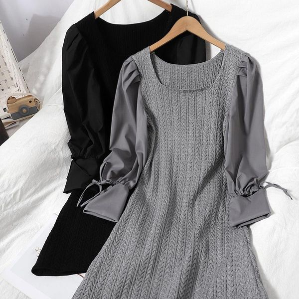 casual dresses ly varey lin spring autumn women black patchwork party clothing fashion long sleeve knit sweater dress, Black;gray
casual dresses ly varey lin spring autumn women black patchwork party clothing fashion long sleeve knit sweater dress, Black;gray