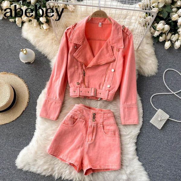 women's tracksuits women autumn korean fashion retro denim set long sleeve notched collar short outerwear+high waist shorts two piece, Gray
women's tracksuits women autumn korean fashion retro denim set long sleeve notched collar short outerwear+high waist shorts two piece, Gray