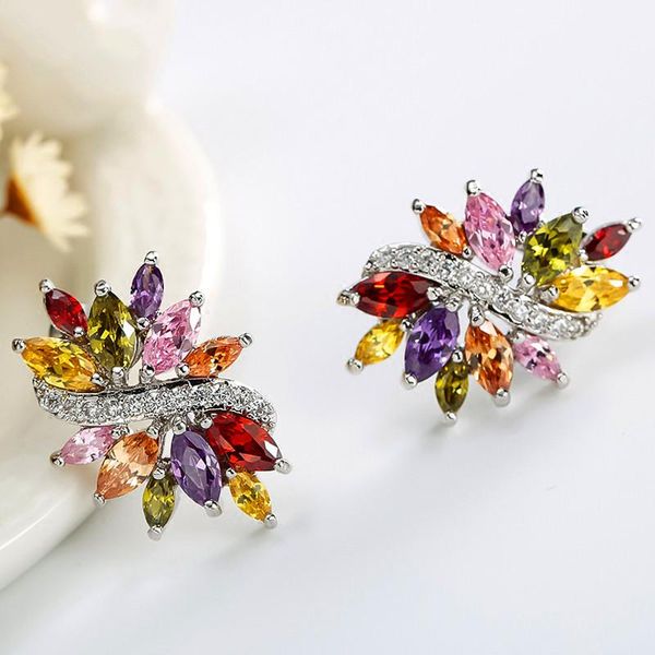 stud charm female colorful zircon stone earrings rainbow rose gold color wedding jewelry boho for women, Golden;silver
stud charm female colorful zircon stone earrings rainbow rose gold color wedding jewelry boho for women, Golden;silver