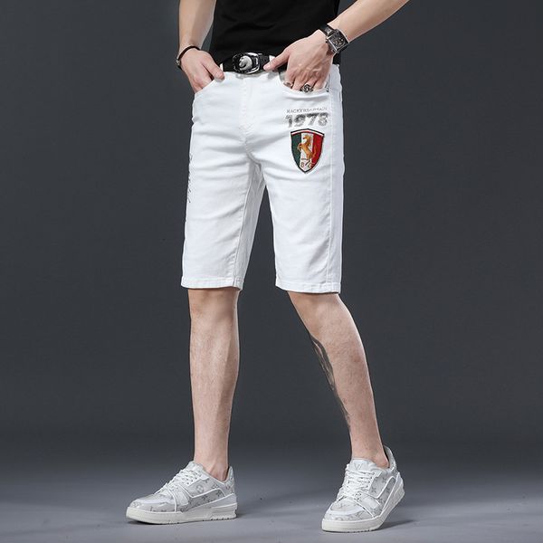 white jeans pants mens summer drill embroidery casual stretch straight jeans shorts, Blue
white jeans pants mens summer drill embroidery casual stretch straight jeans shorts, Blue