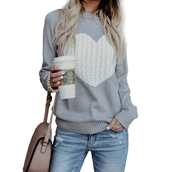 autumn women's sweater casual street clothes moderate knitting pullover plus size hiver heart pattern long sleeve 6662a 210420, White;black
autumn women's sweater casual street clothes moderate knitting pullover plus size hiver heart pattern long sleeve 6662a 210420, White;black