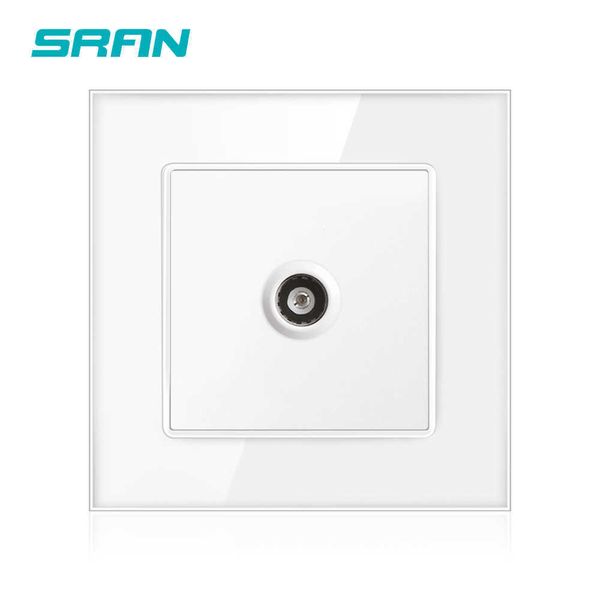 sran new interface socket home decoration wall tv signal access outlet 86 mm* 86mm crystal tempered glass white a601-010
sran new interface socket home decoration wall tv signal access outlet 86 mm* 86mm crystal tempered glass white a601-010