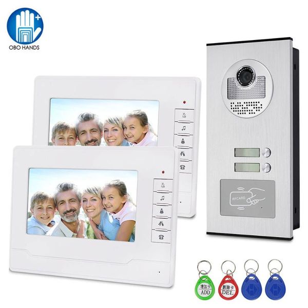 wired rfid video doorbell intercom system 7" indoor monitor night vision door phone panel with call button for multi-apartment phones
wired rfid video doorbell intercom system 7" indoor monitor night vision door phone panel with call button for multi-apartment phones