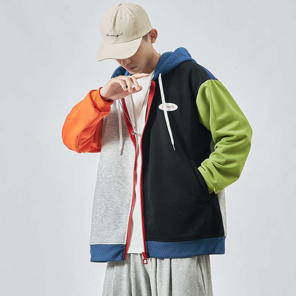hoodies & sweatshirts sweater men's autumn loose large casual splicing hooded pullover coat fashion rg8y, Black
hoodies & sweatshirts sweater men's autumn loose large casual splicing hooded pullover coat fashion rg8y, Black