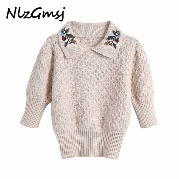 nlzgmsj women embroidery sweater autumn fashion half sleeve modern lady short pullover 210628, White;black
nlzgmsj women embroidery sweater autumn fashion half sleeve modern lady short pullover 210628, White;black