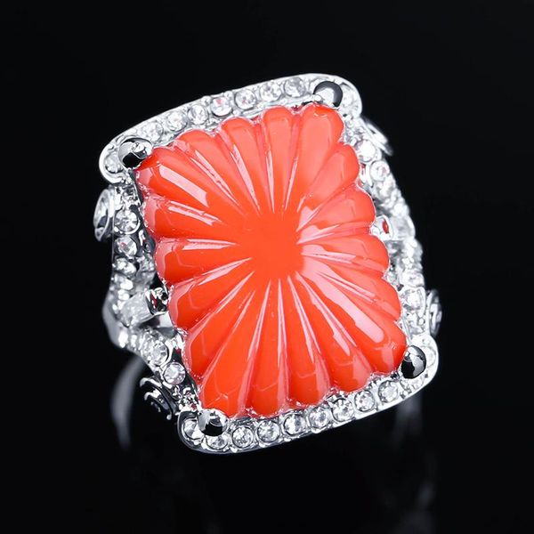 cluster rings big fruit stone for women orange unique party around accessories with finger ring as a gift girl friend, Golden;silver
cluster rings big fruit stone for women orange unique party around accessories with finger ring as a gift girl friend, Golden;silver