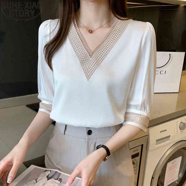 summer short sleeve white blusas mujer de moda embroidery v-neck office lady chiffon blouse women 13367 210417
summer short sleeve white blusas mujer de moda embroidery v-neck office lady chiffon blouse women 13367 210417
