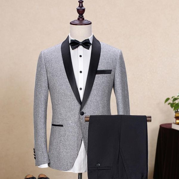 latest coat pant designs light grey tweed men suit slim fit skinny stylish custom groom blazer 2 piece tuxedo masculino men's suits & b, White;black
latest coat pant designs light grey tweed men suit slim fit skinny stylish custom groom blazer 2 piece tuxedo masculino men's suits & b, White;black