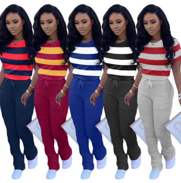 designer womens 2 piece pants outfits fashion women tracksuits striped sportswear short sleeve t shirt leggings ladies casual clothing, White
designer womens 2 piece pants outfits fashion women tracksuits striped sportswear short sleeve t shirt leggings ladies casual clothing, White