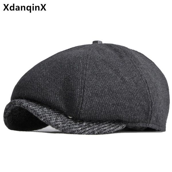 berets xdanqinx autumn winter men's hats vintage warm earmuffs cap british fashion casual sports caps retro brands cotton hat, Blue;gray
berets xdanqinx autumn winter men's hats vintage warm earmuffs cap british fashion casual sports caps retro brands cotton hat, Blue;gray