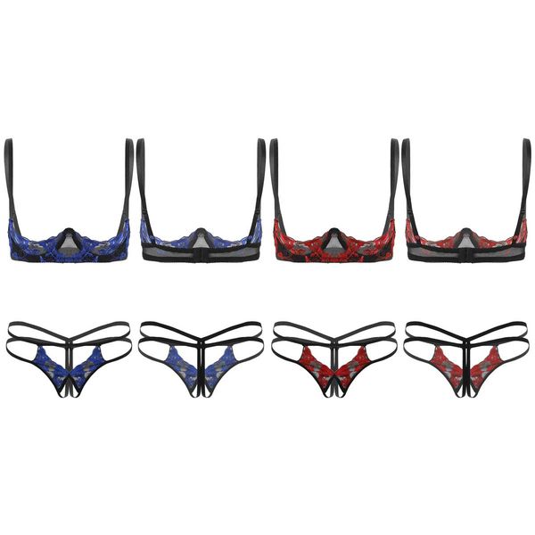 erotic womens embroidery lace lingerie set cupless bare bra with open crotch string panties lenceria micro bikini underwear, Black;white
erotic womens embroidery lace lingerie set cupless bare bra with open crotch string panties lenceria micro bikini underwear, Black;white
