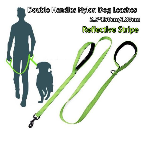 dog collars & leashes double handles nylon with reflective stripe 2.5*150cm/180cm pet traction rope jogging/walking train tools
dog collars & leashes double handles nylon with reflective stripe 2.5*150cm/180cm pet traction rope jogging/walking train tools