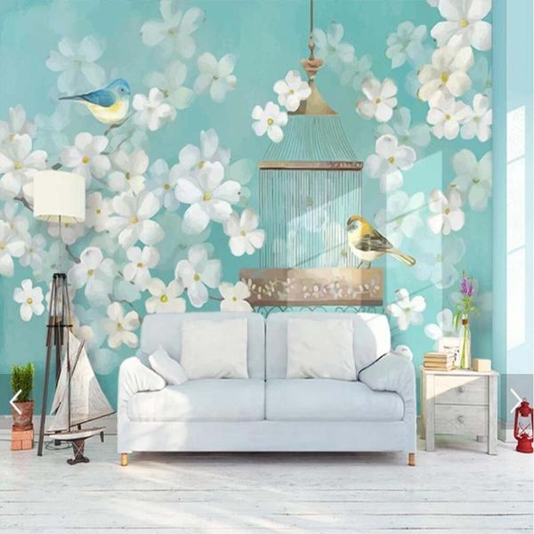 wallpapers european hand painting flower bird birdcage murals for living room 3d printed po wallpaper mural home wall decor papers
wallpapers european hand painting flower bird birdcage murals for living room 3d printed po wallpaper mural home wall decor papers