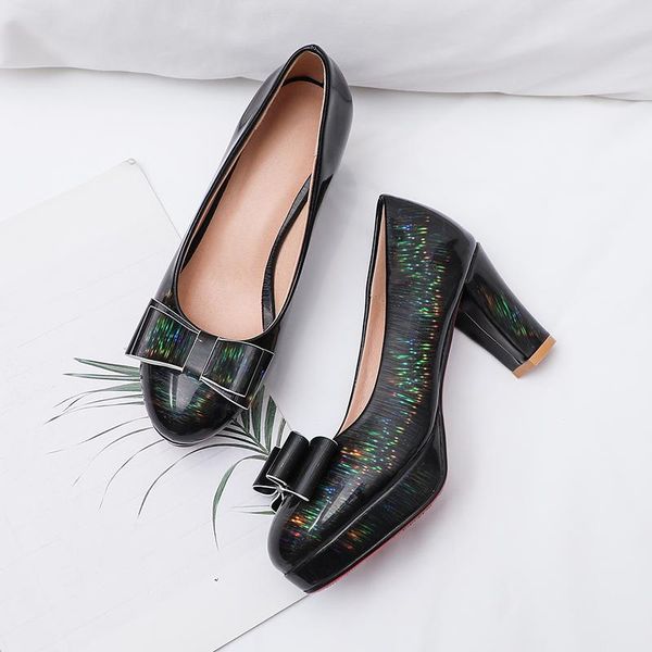 dress shoes 2021 high heel women's bowknot shallow mouth fashion color laser fabric skirt party women increase size 43, Black
dress shoes 2021 high heel women's bowknot shallow mouth fashion color laser fabric skirt party women increase size 43, Black