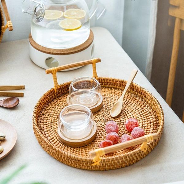 storage baskets 1pc rattan tray round basket with handle hand-woven multi-purpose bread fruit food breakfast display s/m/l
storage baskets 1pc rattan tray round basket with handle hand-woven multi-purpose bread fruit food breakfast display s/m/l