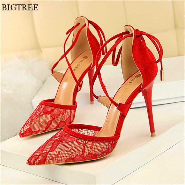 floral lace mesh pointed toe women sandals new arrival cut-outs cross-tied shallow sandals women's high heels shoes fashion y0721, Black
floral lace mesh pointed toe women sandals new arrival cut-outs cross-tied shallow sandals women's high heels shoes fashion y0721, Black