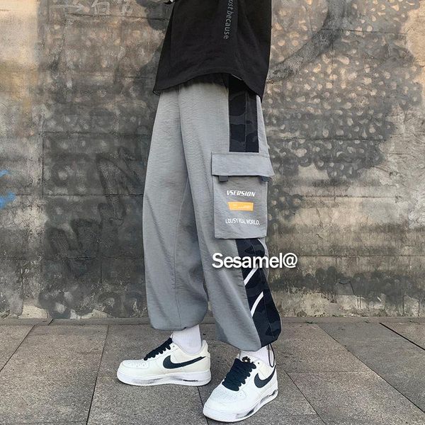 pants men's korean style trend straight loose wide-leg all-match overalls youth drawstring foot sports casual trousers joggers, Black
pants men's korean style trend straight loose wide-leg all-match overalls youth drawstring foot sports casual trousers joggers, Black