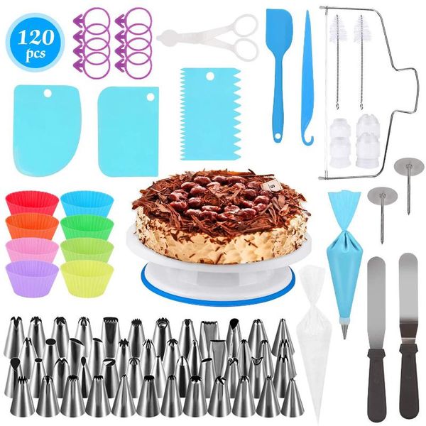 baking & pastry tools with numbered 120-piece cake turntable set, cup decorating tool kit
baking & pastry tools with numbered 120-piece cake turntable set, cup decorating tool kit