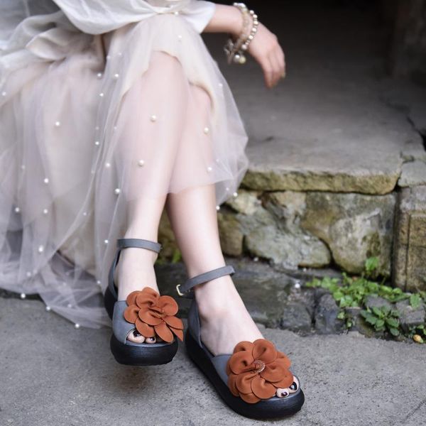 dress shoes artmu original retro flower thick sole wedge heels women sandals genuine leather buckle handmade platform a309-9, Black
dress shoes artmu original retro flower thick sole wedge heels women sandals genuine leather buckle handmade platform a309-9, Black