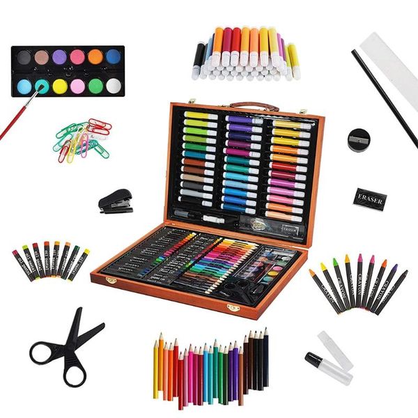 gift sets 150 pieces deluxe artist drawing painting set portable wooden case with oil pastels crayons colored pencils marker
gift sets 150 pieces deluxe artist drawing painting set portable wooden case with oil pastels crayons colored pencils marker