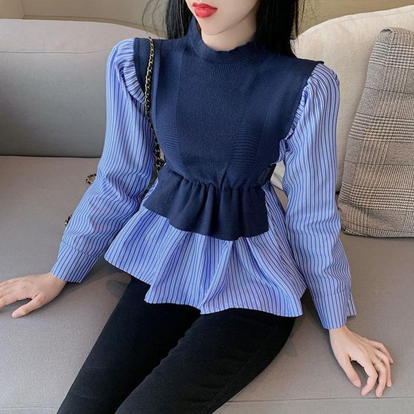 women's blouses & shirts vintage fake two piece knitted blouse women autumn korean long sleeve patchwork streetwear blusas mujer1 mqs9, White
women's blouses & shirts vintage fake two piece knitted blouse women autumn korean long sleeve patchwork streetwear blusas mujer1 mqs9, White