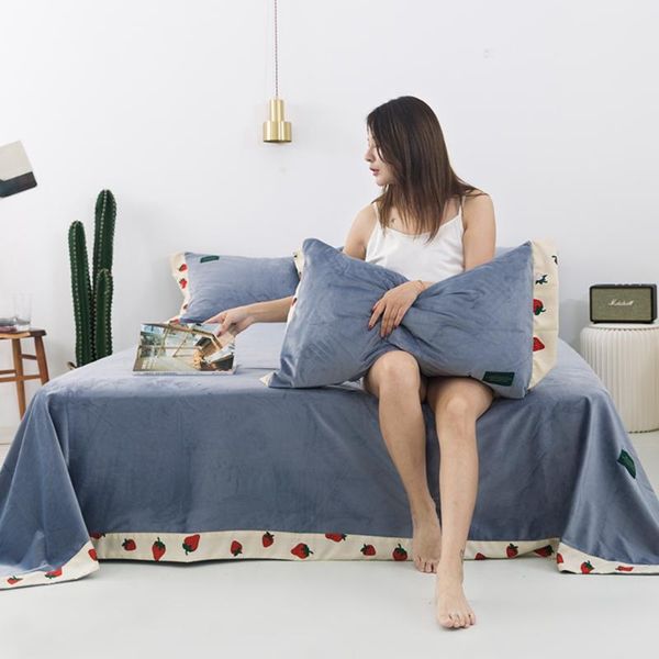 sheets & sets winter warm flannel bedding sheet home textile printing solid color flat bed linen for king queen size
sheets & sets winter warm flannel bedding sheet home textile printing solid color flat bed linen for king queen size
